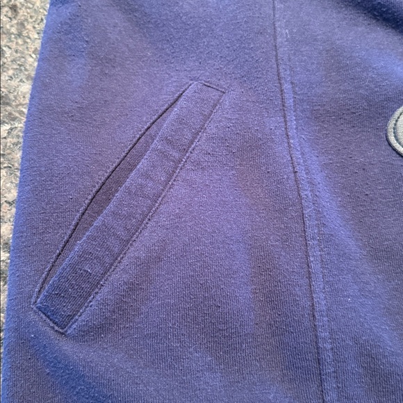 Torrid Dark Blue Hooded Fleece Lined Toggle Coat - Picture 7 of 11